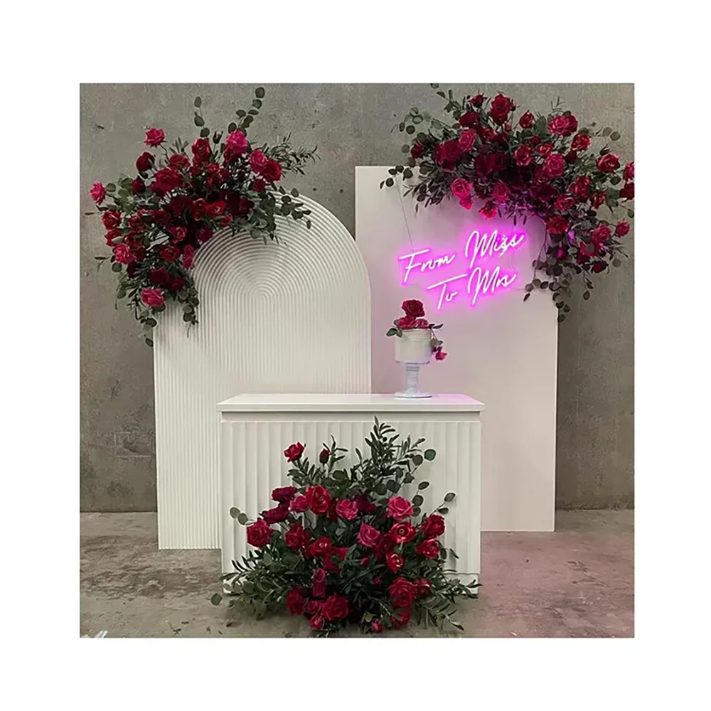 

Latest Design Pvc & Acrylic Panel Arch Backdrop Stand For Wedding Decoration