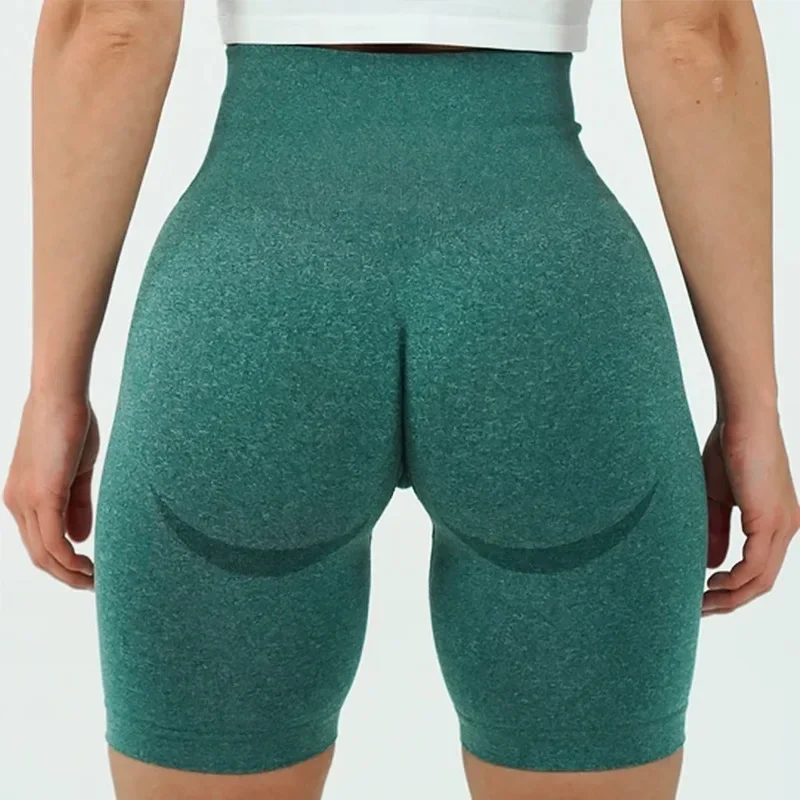 Nahtlose Sport-Shorts für Damen, hohe Taille, Fitness-Yoga-Shorts, hocksicher, Bauchkontrolle, elastische Lauf-Workout-Shorts NCLAGEN