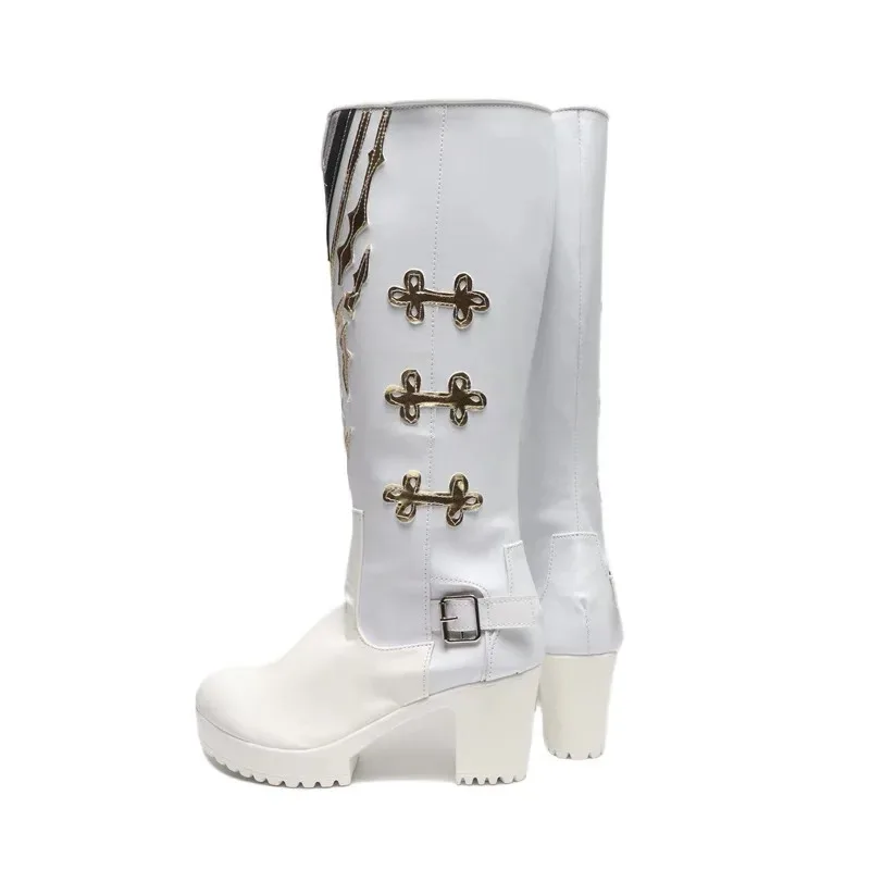 

DY20Love and Deepspace Xavier Lumiere Обувь для косплея Сапоги Мерцающая обувь с лунным светом Вечеринка на Хэллоуин для женщин и мужчин 25