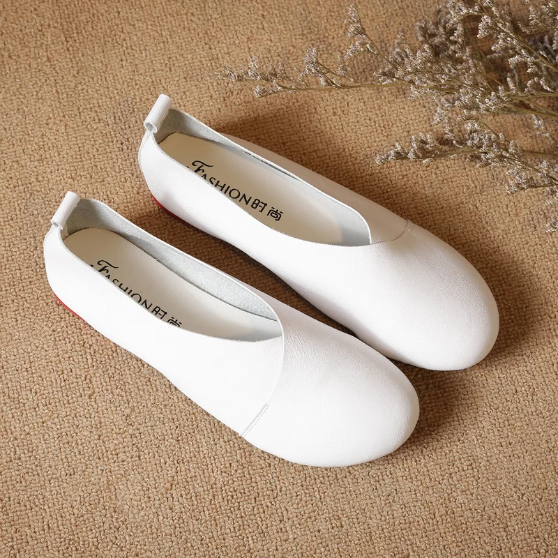 Women\'s Flat Shoes Handmade Women Shoes 2021 Spring/autumn New Vintage Slip on Loafers Plus Size Female Shoe Zapatos De Mujer