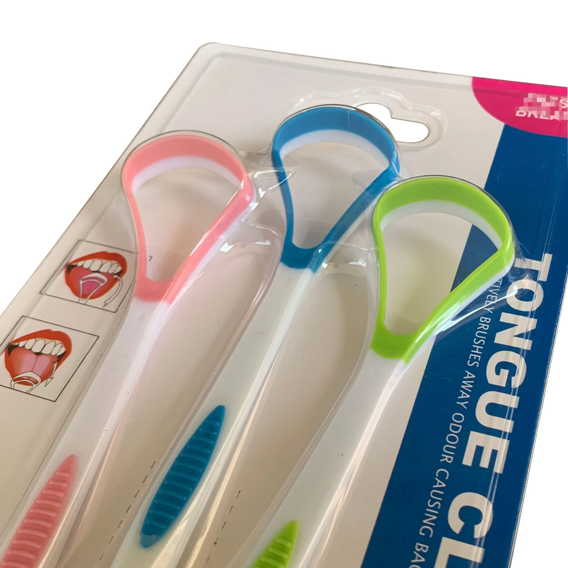 Raspador de língua para cuidados pessoais, limpador de revestimento de língua, elimina mau hálito, dupla face, utilizável, pacote familiar, higiene e saúde, 1 peça