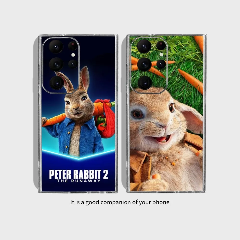 P-Peter R-Rabbit Phone Case For Samsung Galaxy S24 Ultra S22 S23 Ultra S21 S20 5G Protective Silicone TPU Funda