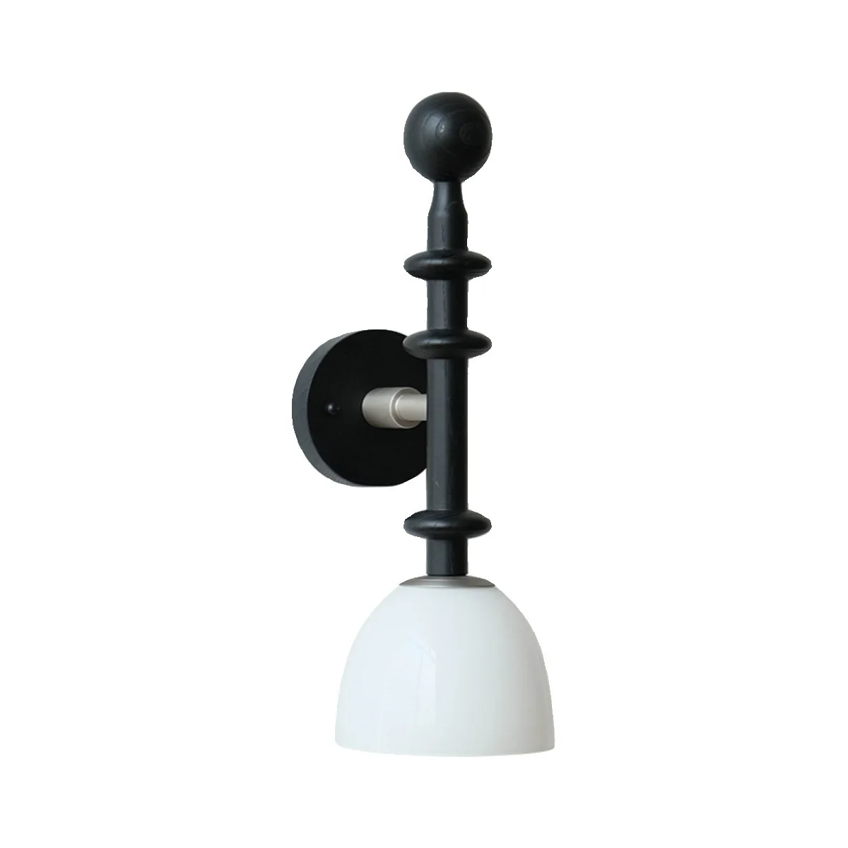 

French medieval wall lamp, American retro walnut living room bedroom room lamp