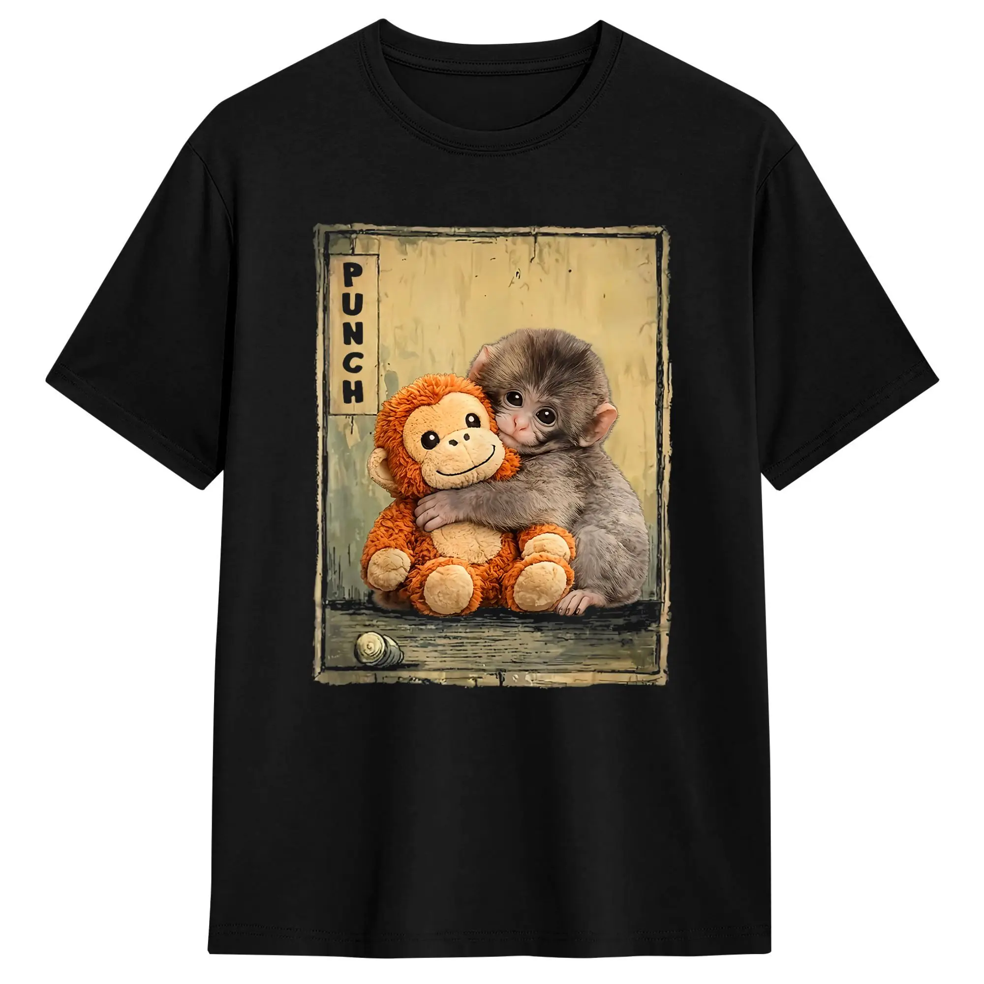 Monkey Punch Japanese Macaque Ukiyo-e Art T-Shirts for Men Leisure  Cotton Tees Round Collar Short Sleeve T Shirt Plus Size Tops