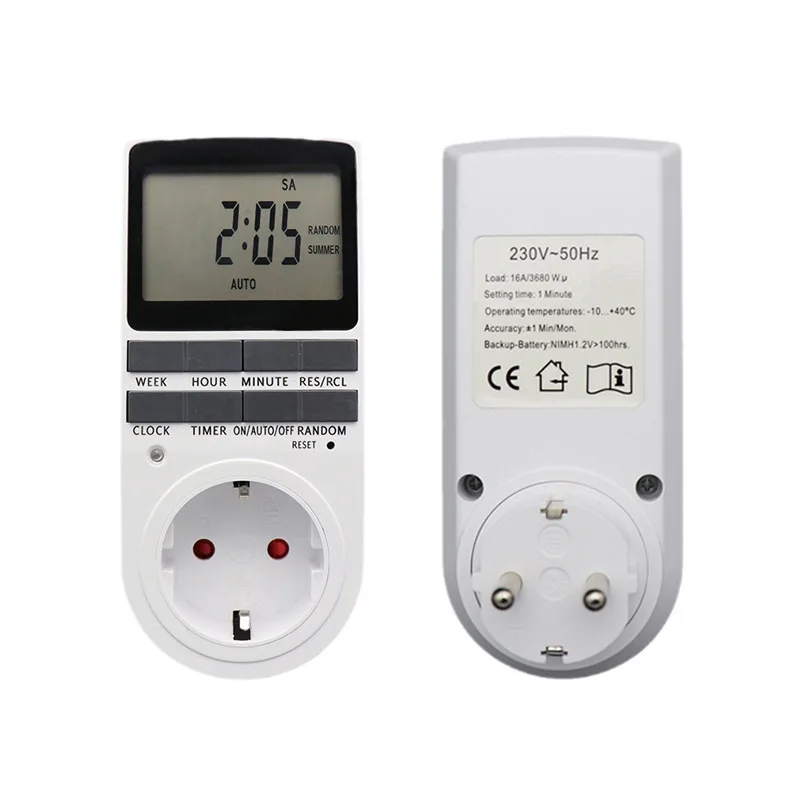 Weekly Cycle Timer Switch Socket Large Screen Display Smart Programmable Mobile Phone Electric Vehicle Charging Timer Socket