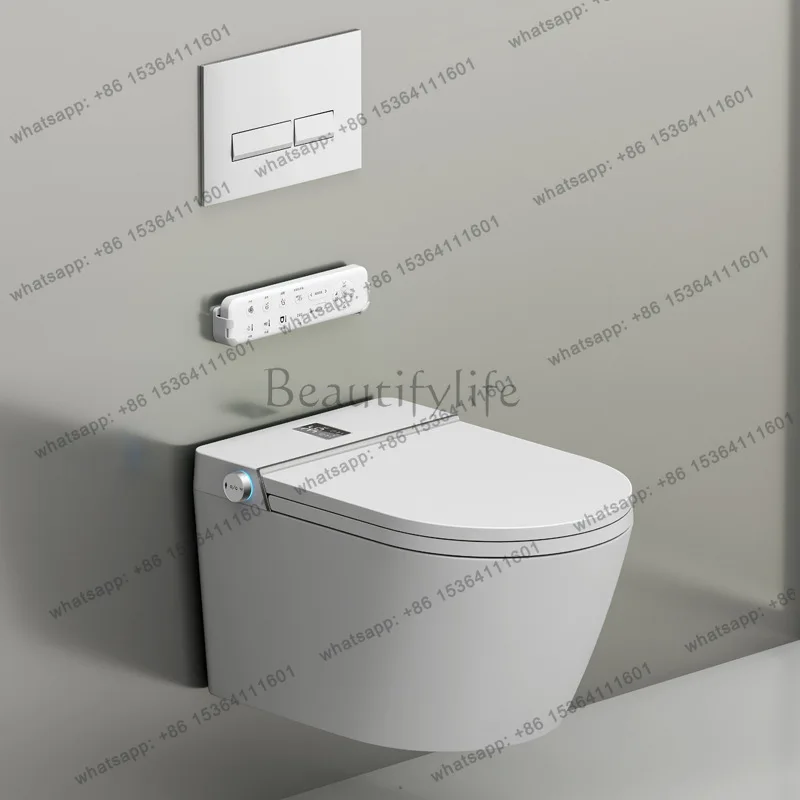 Household automatic hanging toilet multi-function smart wall row toilet thermostat toilet
