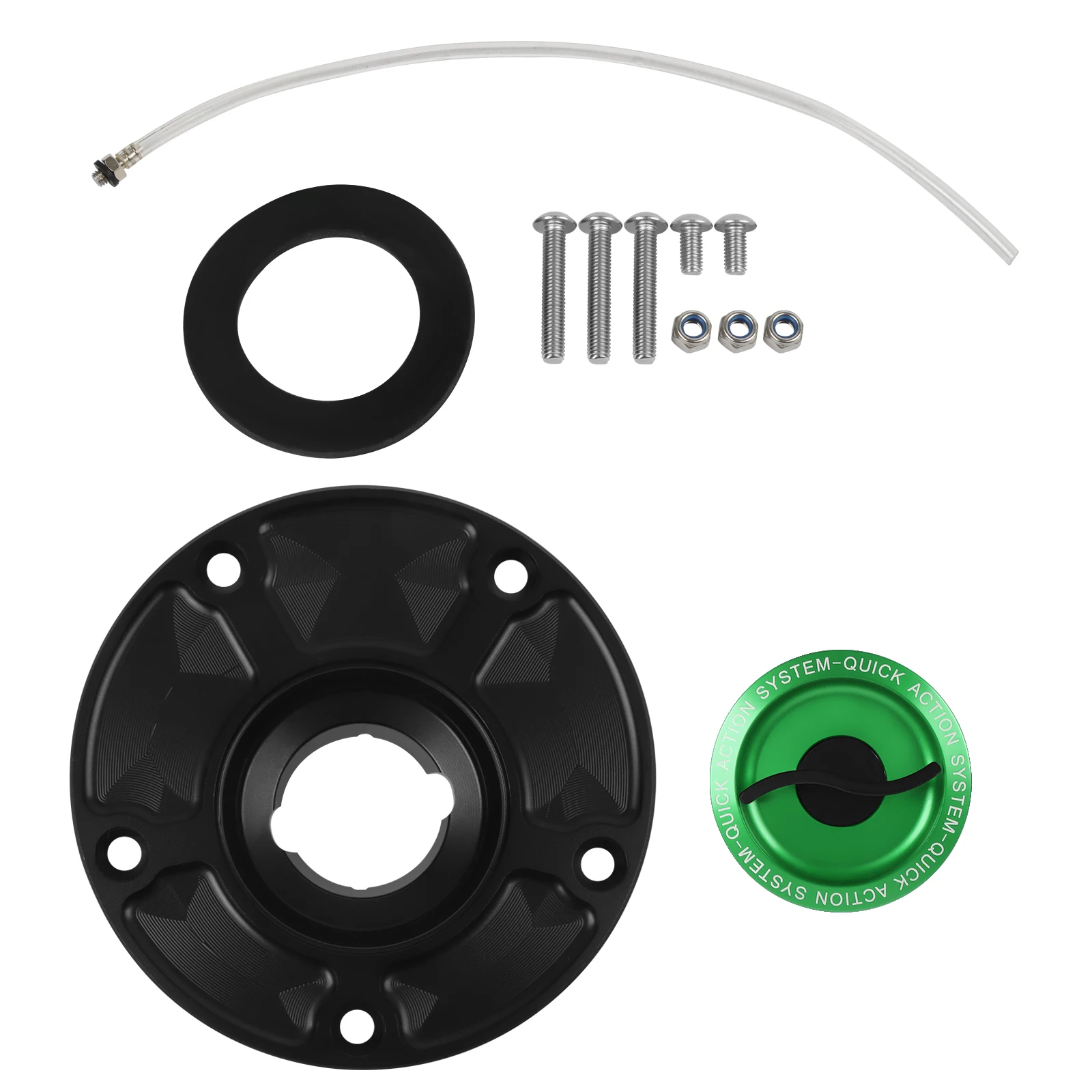 For Kawasaki Z650 Z750/R Z1000/SX EN-6N ZX-6R ZX-10R ER-6R Z800 NINJA H2/R Keyless Quick Release Tank Fuel Caps Gas Cover Case