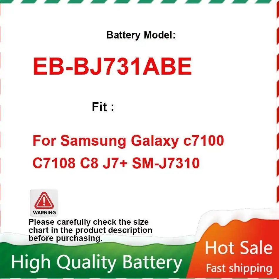 

EB-BJ731ABE для Samsung Galaxy C7100 C7108 C8 J7 + SM-J7310 3000 мАч, прочный аккумулятор для мобильного телефона