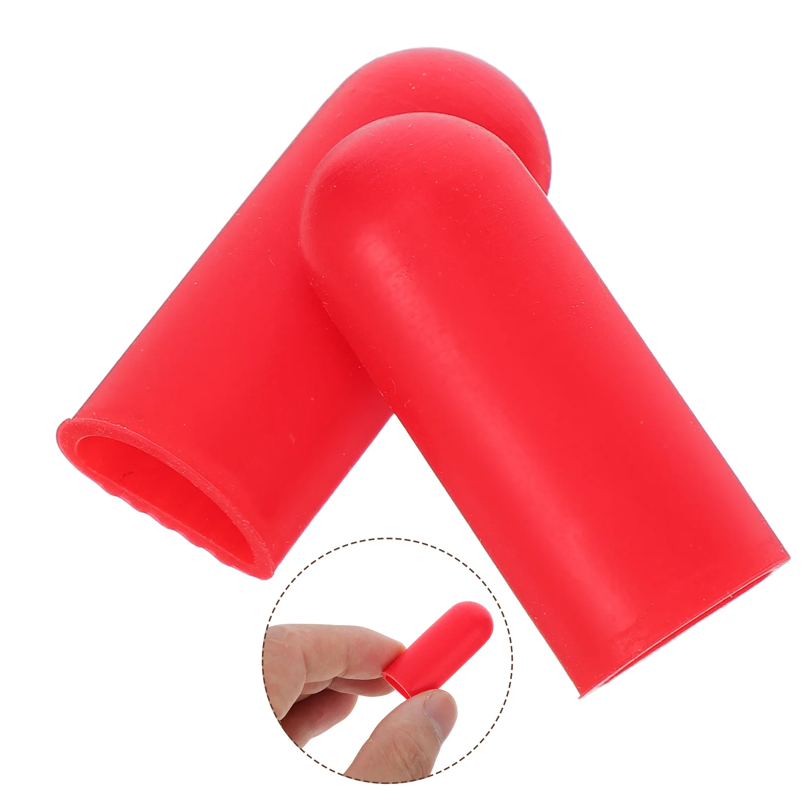 

2 Pcs Bicycle Head Support Protective Cover Electric Scooter Parking Stand Kickstand Pad Bike Foot Sleeves Red