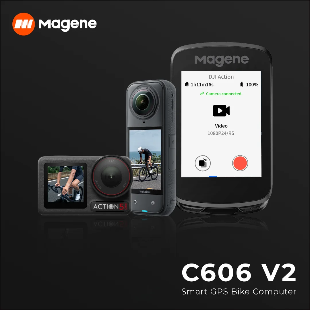Magene C606V2 Touchscreen GPS Bike Computer Navigation WiFi Speedometer Cycling Climb Digital Stopwatch Odometer Bluetooth Ant