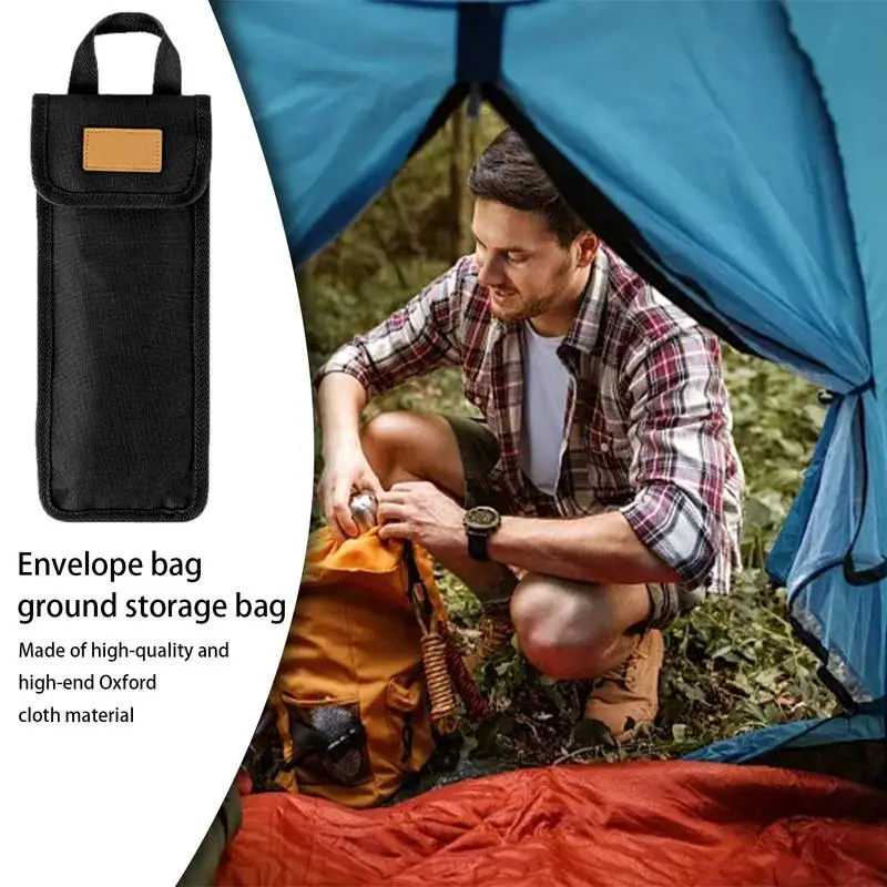 Tent Peg Storage Bag Portable Tent Stakes Storage Bag Multi Tools Storage Bag Holder For Forged Steel Tent Pegs Camp Accessories