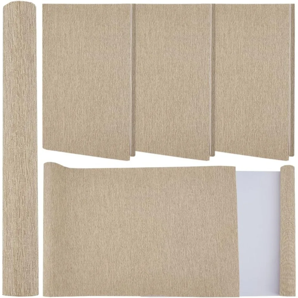 51 x 11,8 Zoll Buchbindungstuch, Bucheinband, Stoff, Polyester, gewebte Oberfläche, Papierrückseite, Burlywood-Buchcover für Bücher