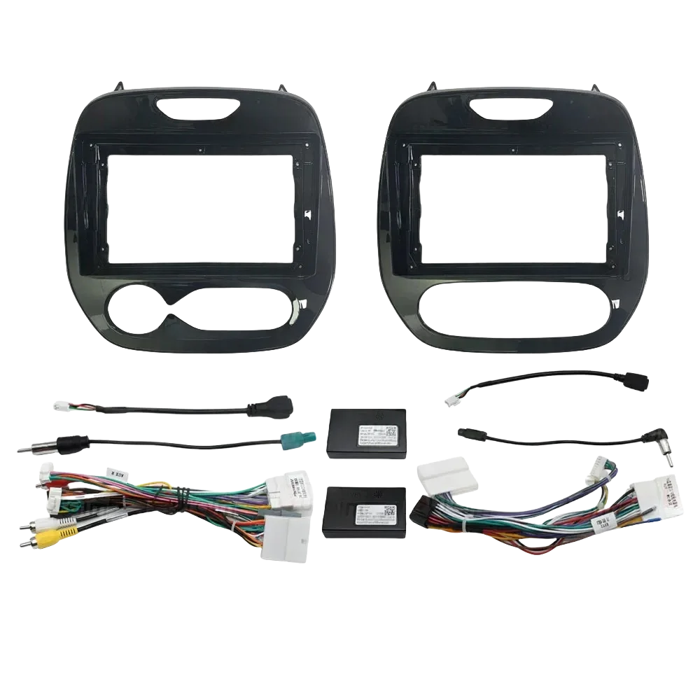 

Рамка автомобильного радиоприемника для Renault Captur Kaptur 2011-2019 AT MT, европейская версия, 9-дюймовая стерео панель, жгут проводов мощности