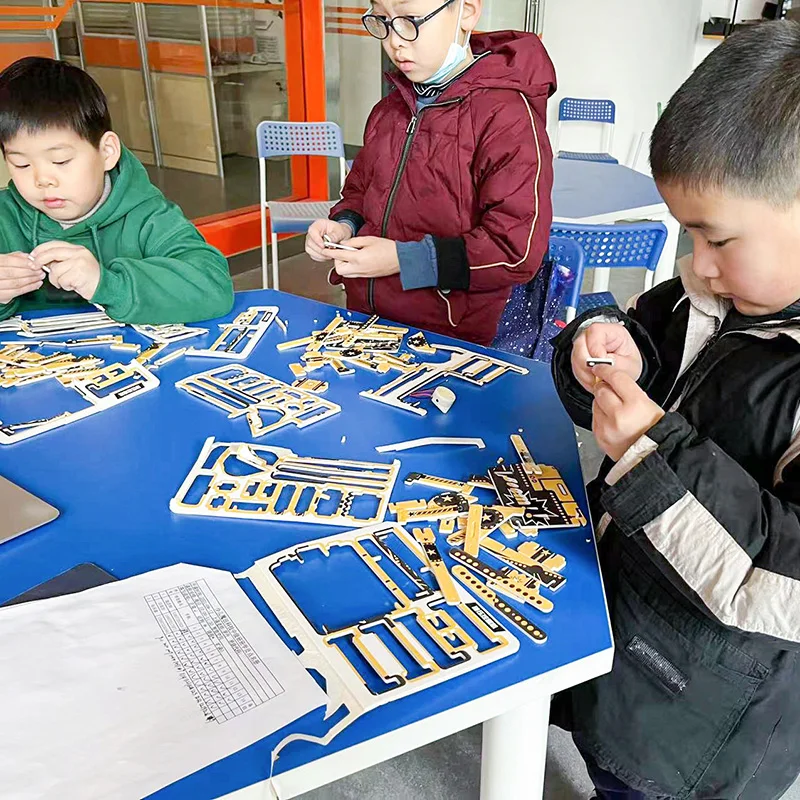 Juego de enseñanza de rompecabezas STEM para niños, juguetes de Audio de concha hechos a mano, conjunto de paquete de Material de experimento científico para estudiantes