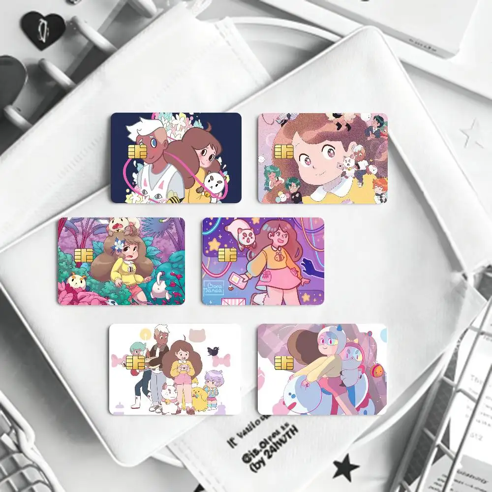 Bee And Puppycat Cartoon Style Badge  Card HD Stickers Game Card Decal Card Matte Film Skin Small Chip Waterproof Sticker