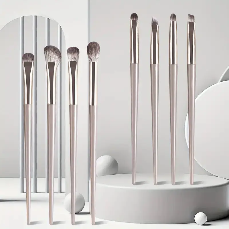 8-piece Portable Eyeshadow Makeup Brush Set To Create Perfect Eye Makeup，Eyeshadow Brush，Eye Makeup Smudged Lying Silkworm