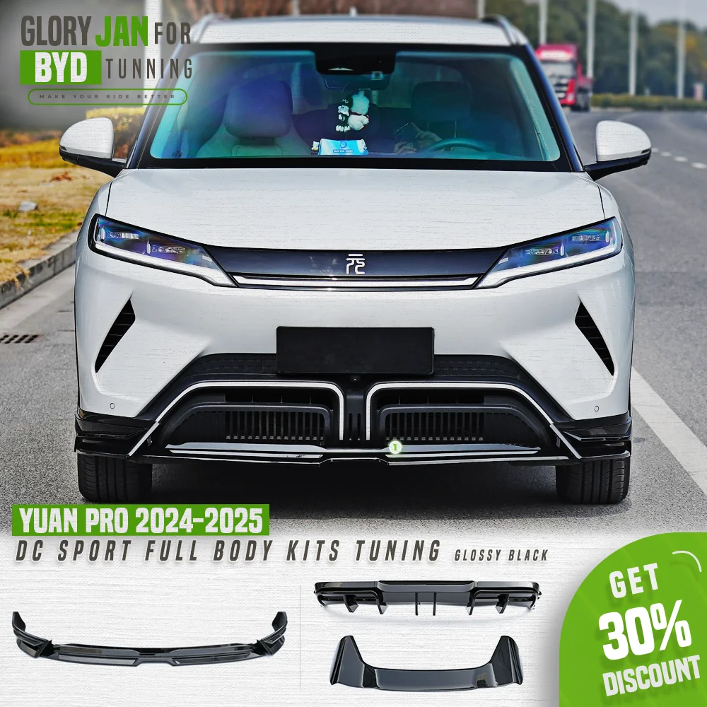 

For BYD EV Yuan Pro Front Bumper Trim Lip & Rear Diffuser Body Kit Bumper Lower Lip Car Spoiler Full Body Tuning