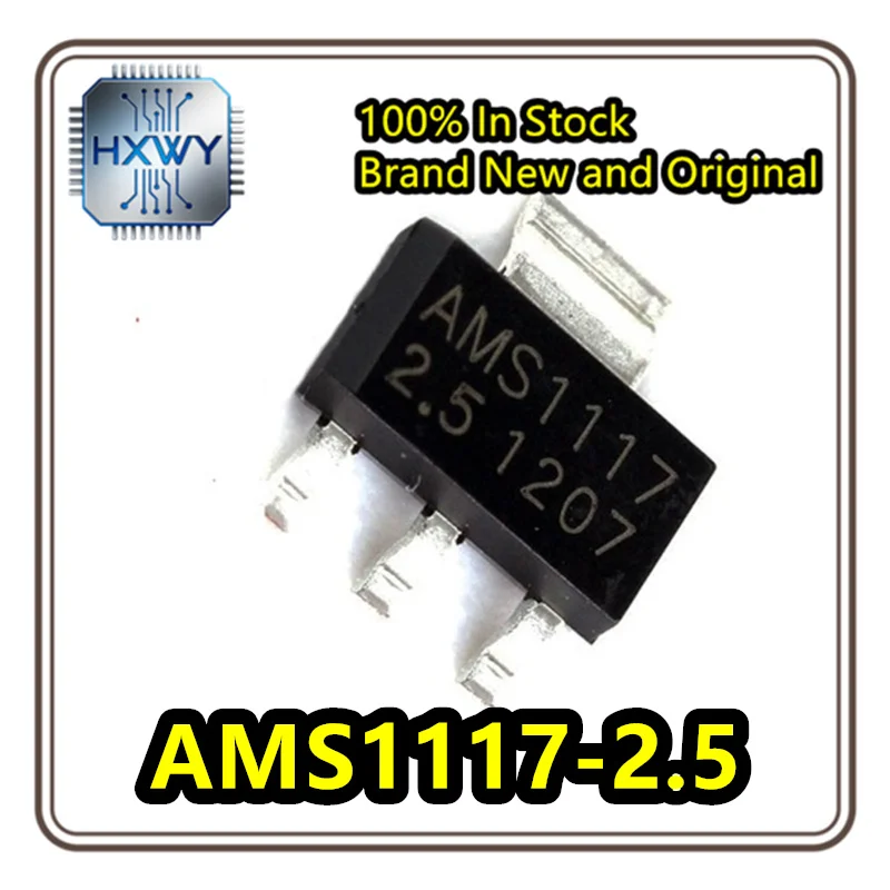 (100/500 pieces) AMS1117-2.5 SOT-223 1A Low Dropout Linear Regulator (LDO) Chip - Brand New, Original, In Stock - Electronic IC