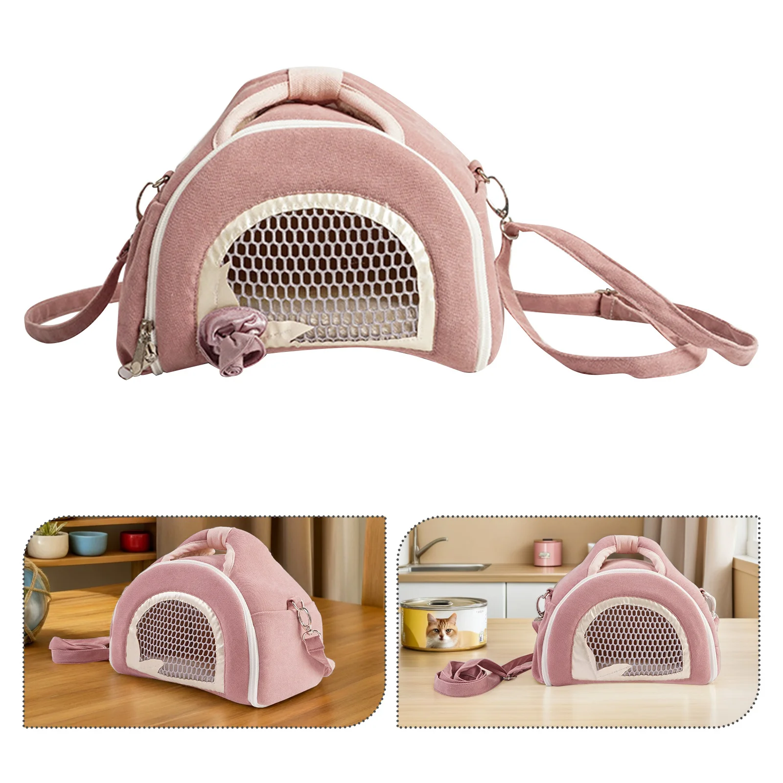

Small Animal Carrier Bag Breathable Soft Bottom Outdoor Travel Shoulder Bag for Hamster Sugar Glider Rat Guinea Pig Portable Pet