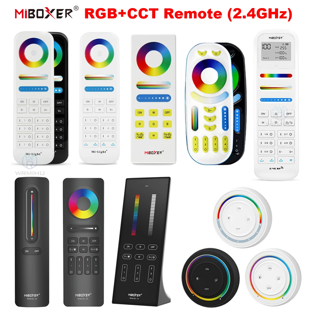 Miboxer RGB+CCT LED Remote Controller 2.4G RF Wireless LED Light Lamp Control 16 Millions Brightness Adjustable Color temperatur