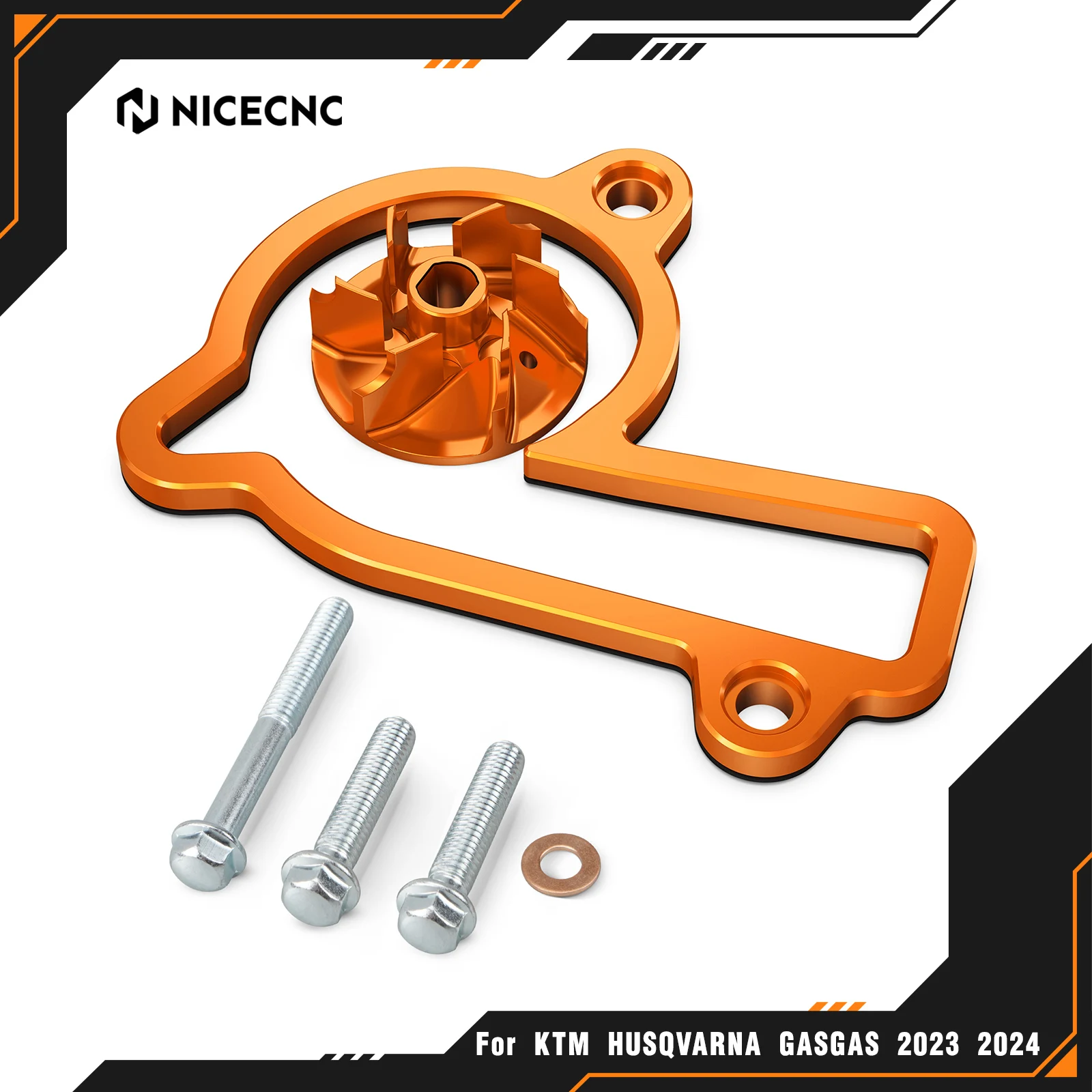 

NICECNC 2024 For KTM EXCF 350 SXF 250 SXF 350 XC-F For Husqvarna FE350 FC250 GASGAS EC350F Water Pump Cooler Impeller Spacer Kit