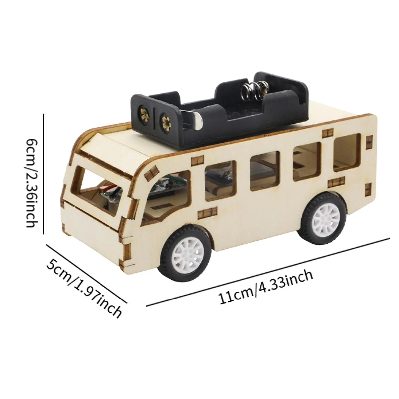 Interactive Learning Bus Toy Technology Model Kit Practical Sturdy DIY Science Experiment Kit for Physics Learning Toys