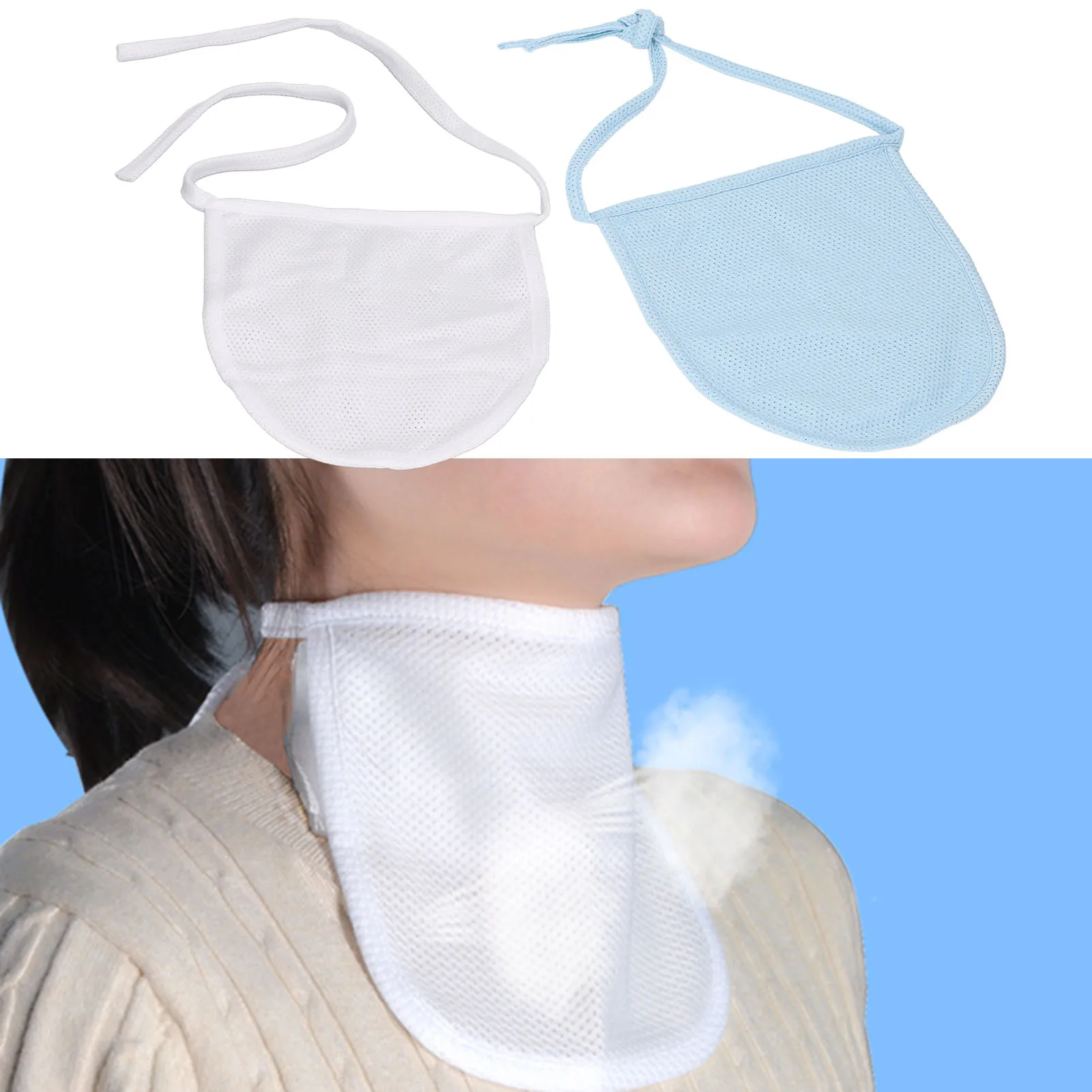 1Pcs Neck Trachea Cover Double Layer Breathable Adjustable Length Tracheotomy Dust Cover Stoma Guard