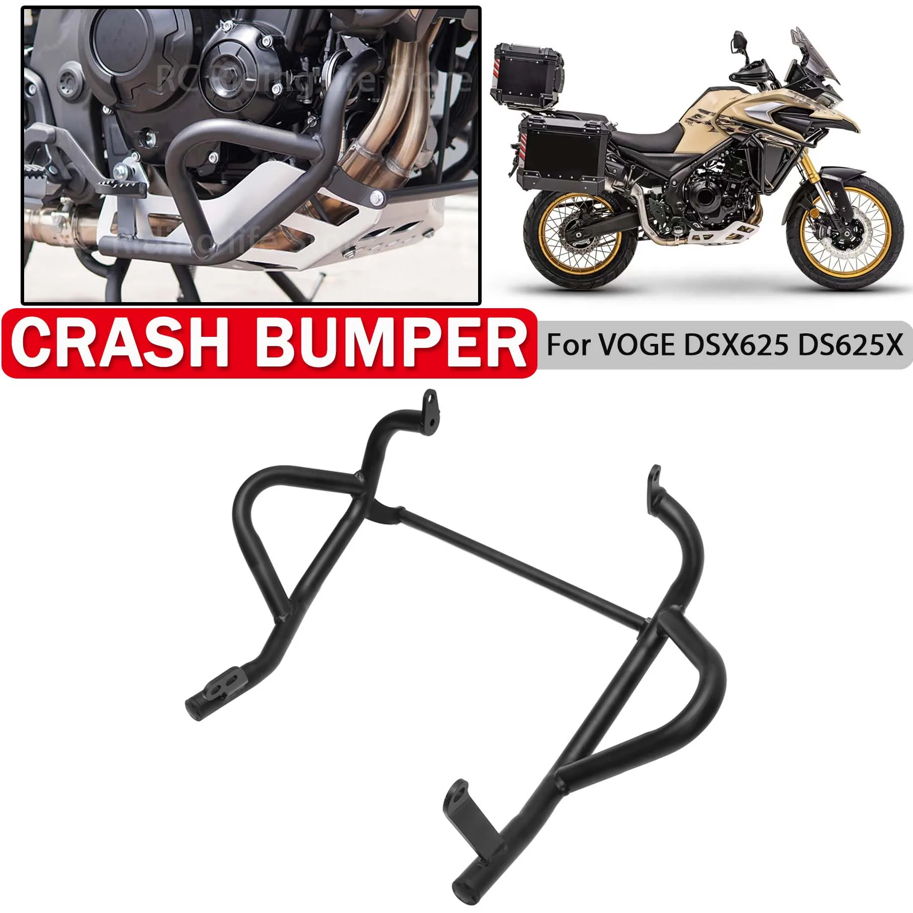 

Crash Bumper Bars For VOGE DSX625 DS625X 625DSX 625 DSX 625 DS625 X DS 625X 525 X Engine Guard Lower Bar Fairing Frame Protector