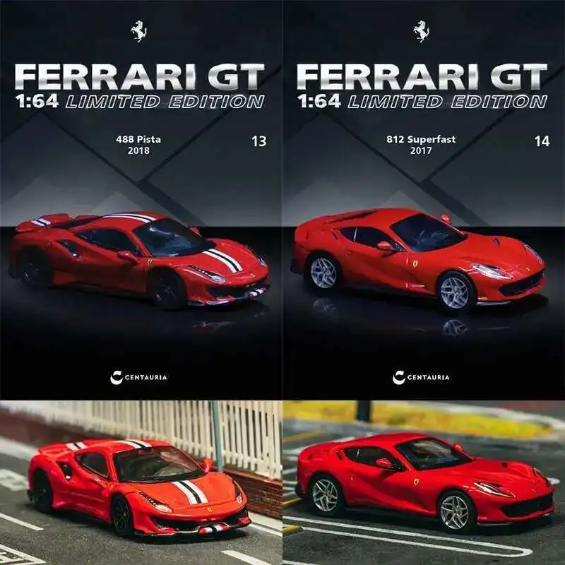 

PreSale TW 1:64 FERRARI 488 Pista 812 Superfast Magazine Limited In BOOKs Diecast Car Model Collection Toys Tarmac Works