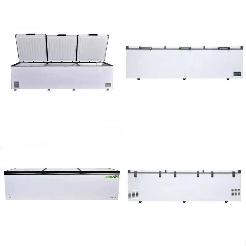 Large Double Door Commercial Horizontal Freezer for Supermarket