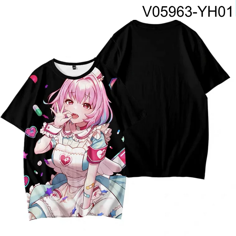 

Yumemi Riamu 3D Printing T-shirt Summer Fashion Round Neck Short Sleeve Popular Japanese Game Streetwear Plus Size