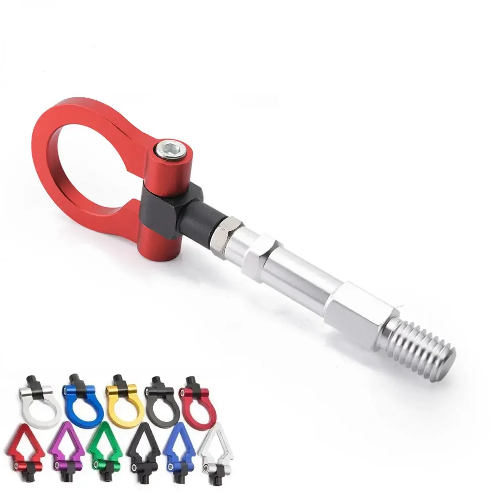 牽引フックカーレース CNC ビレットアルミフロント/リア牽引リングフックキットアウディ A4 2010-2015 HU-RTHLPH018