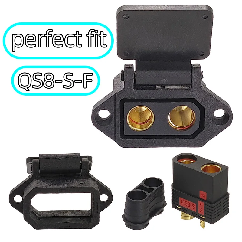 QS8-S-Female sparkproof lithium battery plug (with flange mounting), retrofit e-bike/instrument charging port housing