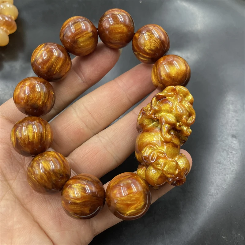 Sea Cane Pixiu , Ox Bone Abacus Bead Bracelet