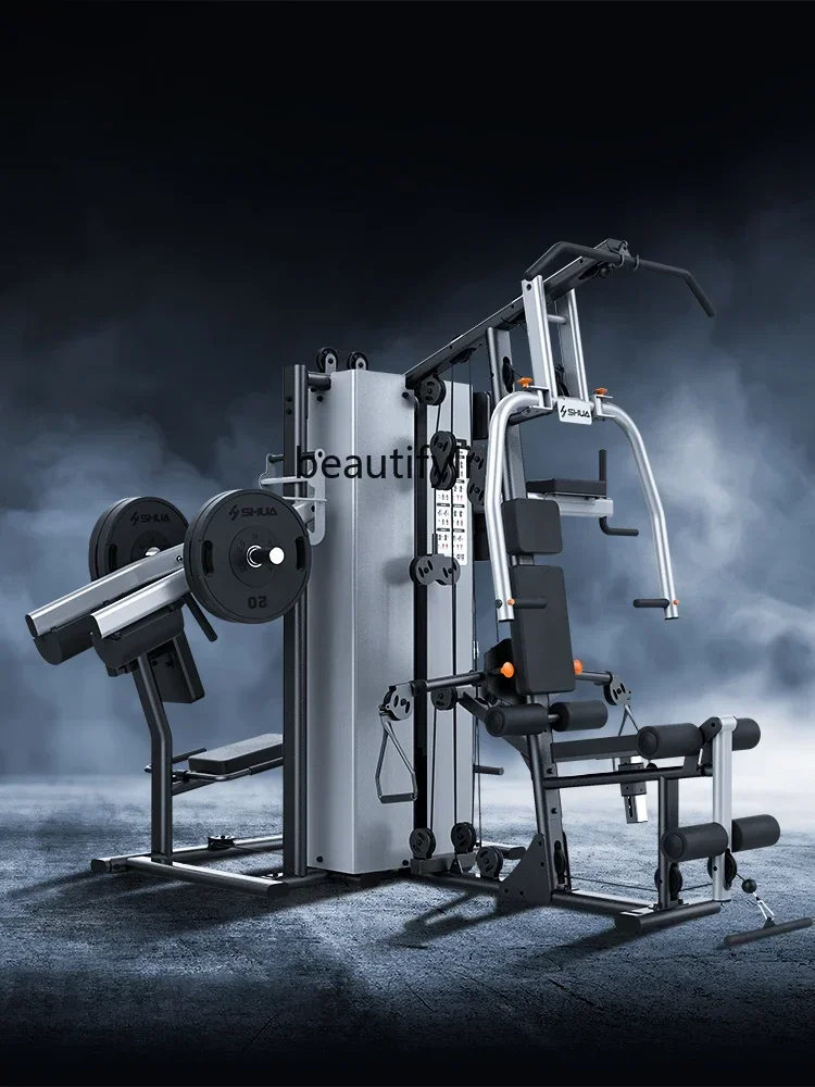 lt High-end large-scale comprehensive four-person station indoor fitness equipment sports fitness strength equipment