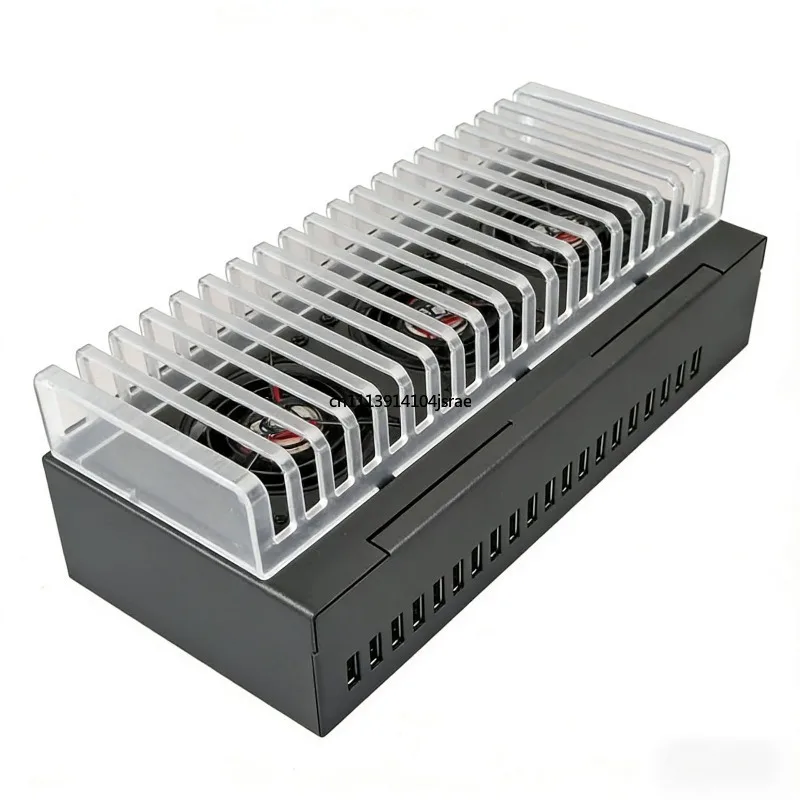 20/40/60‑Port USB HUB Multi‑port Phone Charging & Screen Casting Hub USB Docking Station With Data Cable