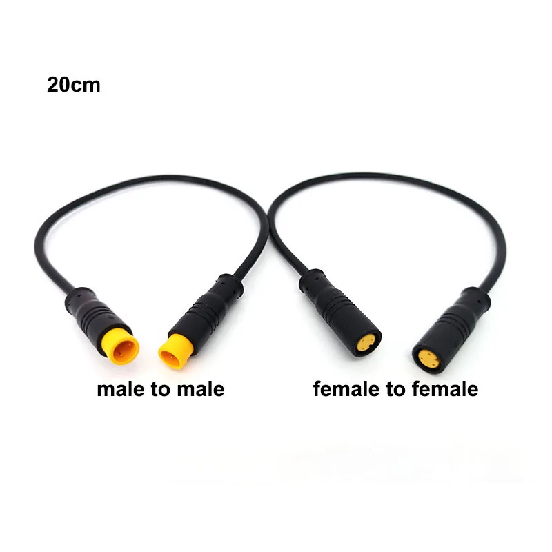 20cm 3 Pin m8 Female Male to male female Sensor Cable Electric Bicycle Motor Drive Thumb Throttle Ebike waterproof Connector C1