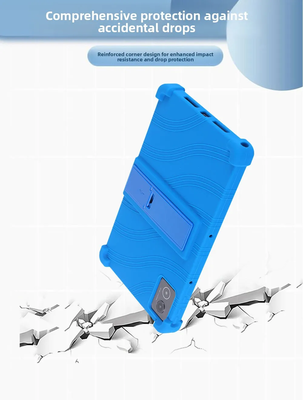 Silikonhülle für Lenovo Tab K11 Plus 11,45 Zoll Tablet, stoßfeste Schutzhülle mit Ständer, TPU-Ganzkörper-Fallschutz – Detail 8