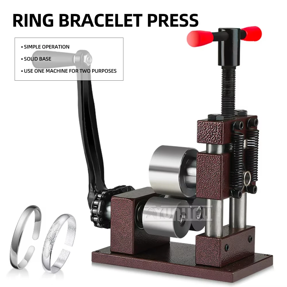 

CX-75 Bracelet Rolling Machine Manual Ring Bending and Rounding Tool Gold Shaping Jewelry Making Equipment