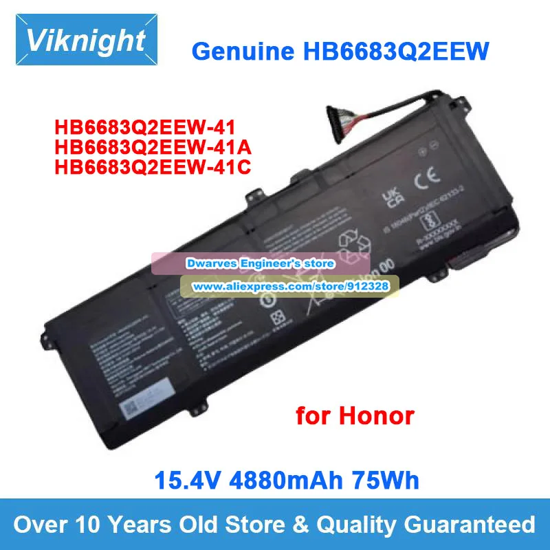 

Genuine HB6683Q2EEW HB6683Q2EEW-41A Battery HB6683Q2EEW-41C 15.4V 4880mAh 75Wh for Honor MagicBook 14 2022