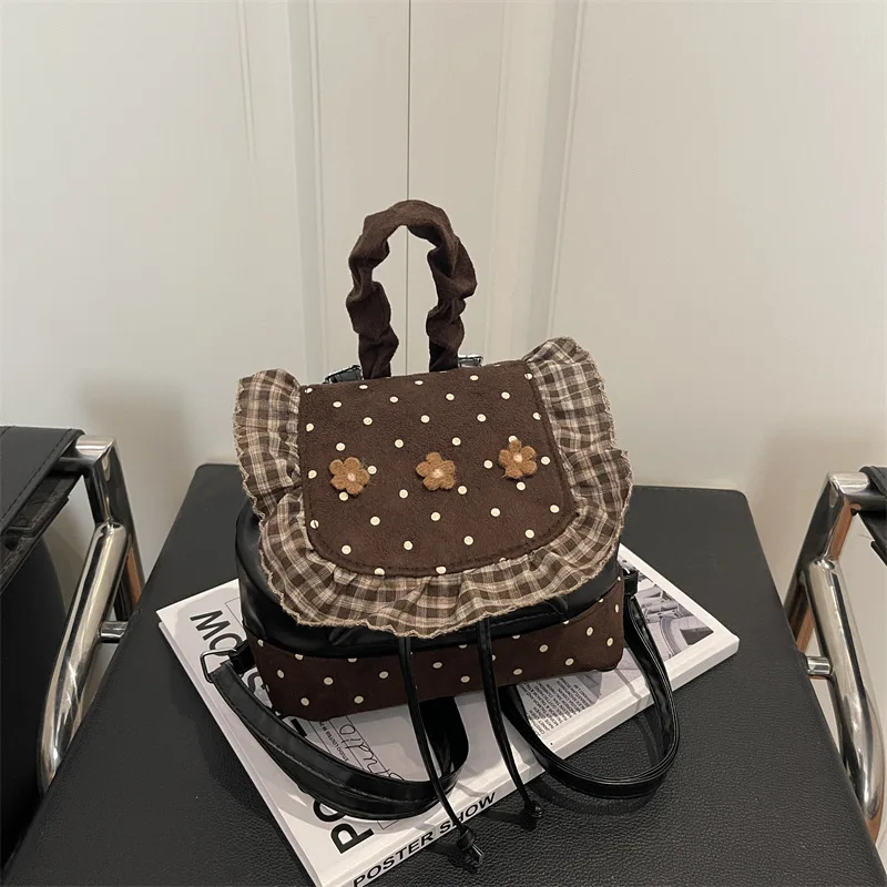 

Модный женский мини-рюкзак в корейском стиле с цветочным принтом, универсальный, милый, контрастных цветов, на каждый день