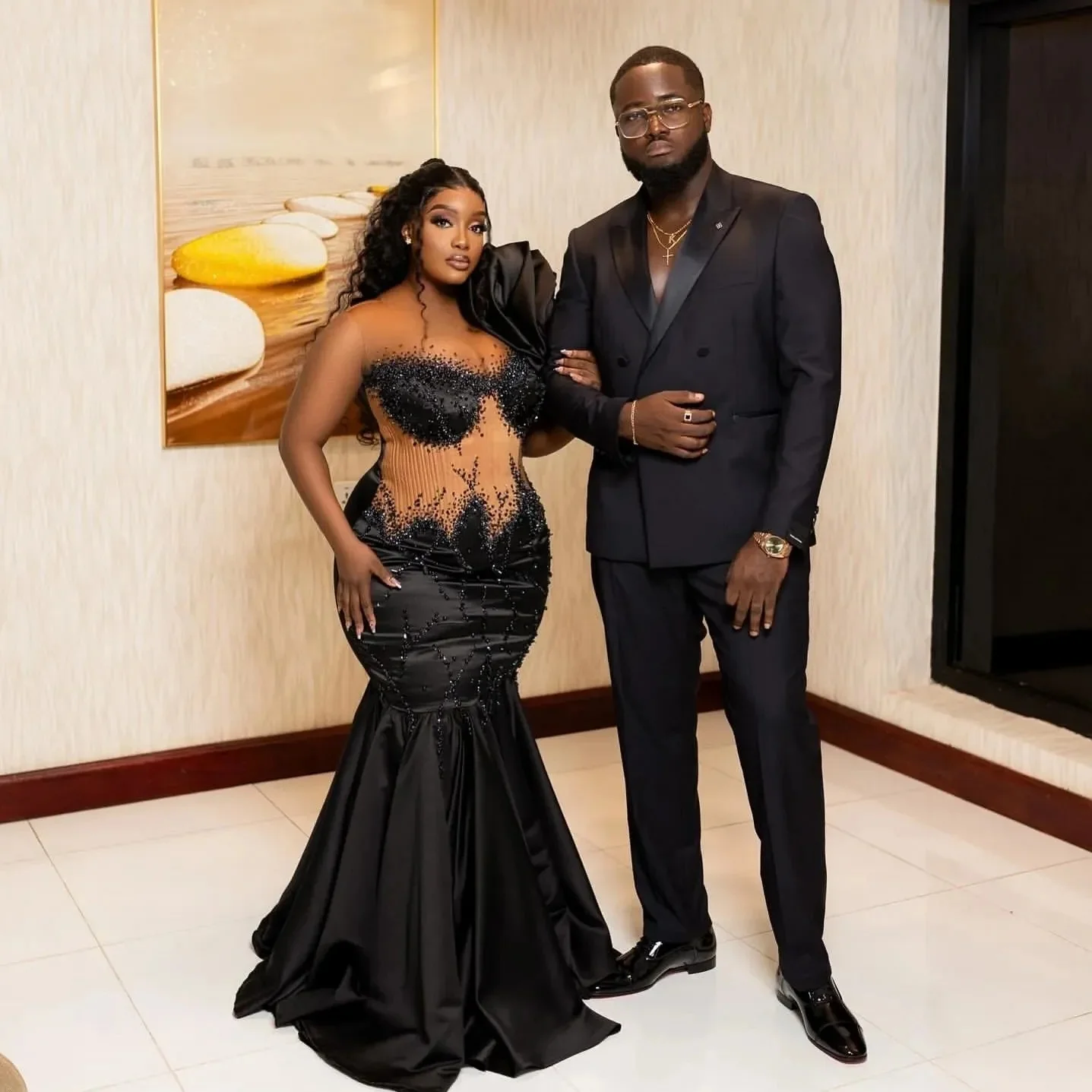 Urocze suknie wieczorowe w stylu syreny, długie suknie balowe, eleganckie suknie formalne, kwiatowe, marszczone na ramionach, zdobione koralikami, suknie na studniówkę, rozmiary plus size.