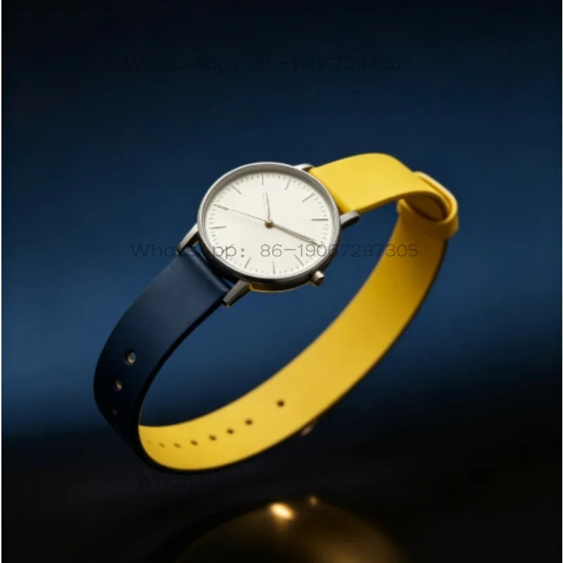 B001 Two-color Design Color Trend Men's and Women's Waterproof Stainless Steel Watch