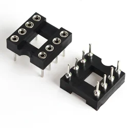 10 adet DIP-8 yuvarlak delik 8 Pin 2.54MM DIP DIP8 IC soket adaptörü lehim tipi 8 Pin IC konektörü