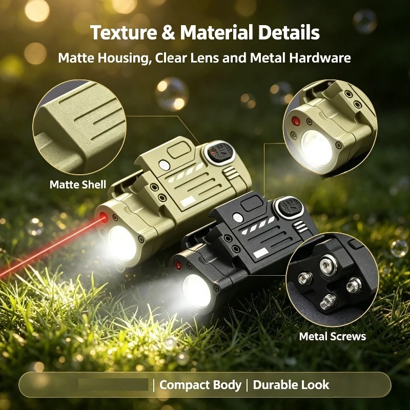 Uniform Smooth 2-in-1 Auxiliary Light Kit Universal 20mm Rail Study Room Decor Supply