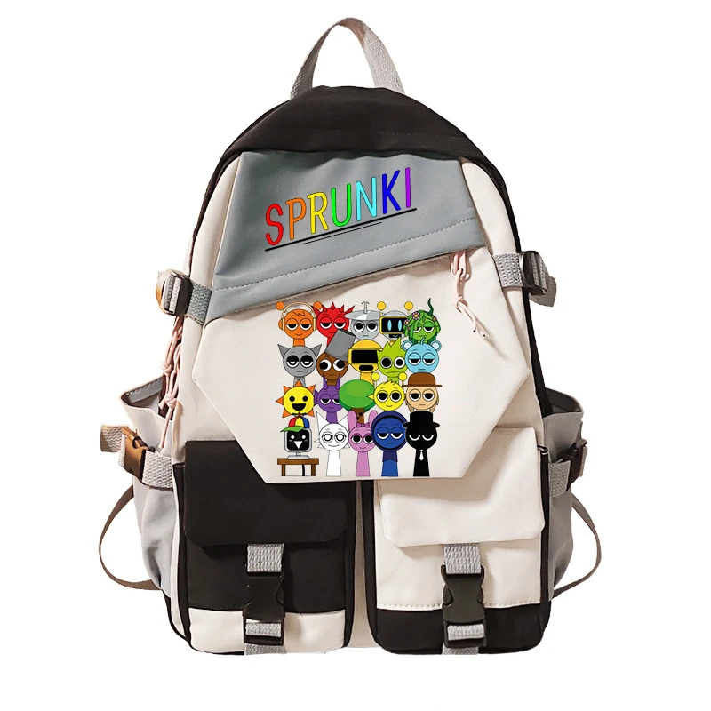 

Fashion Sprunki School Backpack Incredibox Game School Bag Girl Cartoon Casual Backpack Travel Mochila Sprunki Student Back Pack