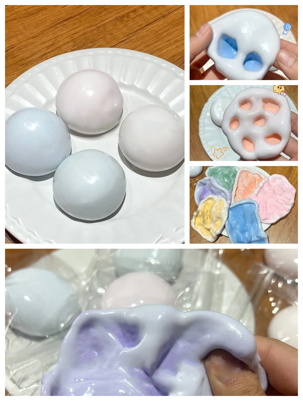 צורת חול זורמת עור קרח עוגת אורז גלוטנית צעצוע התאוששות איטית יצירתי פינץ 'מוזיקה צעצוע פידג'ט ילדים צעצועי פיתול