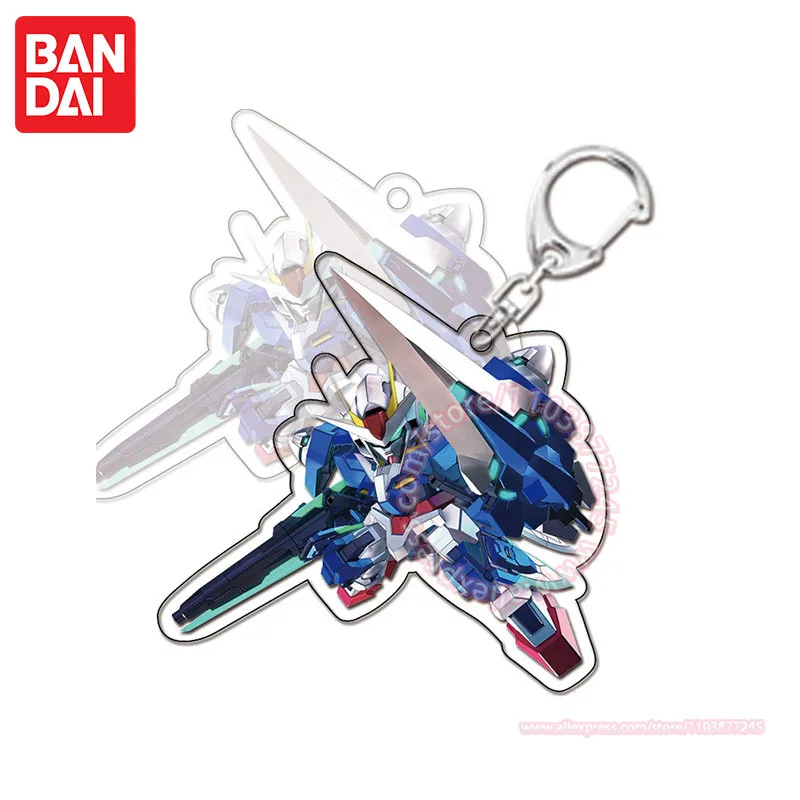 Mobile Suit Keychain Bag Pendant Gundam Peripheral Acrylic Double Sided Printing Cartoon Decoration Trend Model Children's Toys