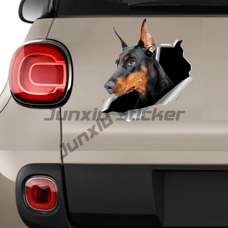 Car Sticker Doberman Dog Pet Animal Waterproof Vinyl Decal Car Accessories Decor Pegatinas Para Coche