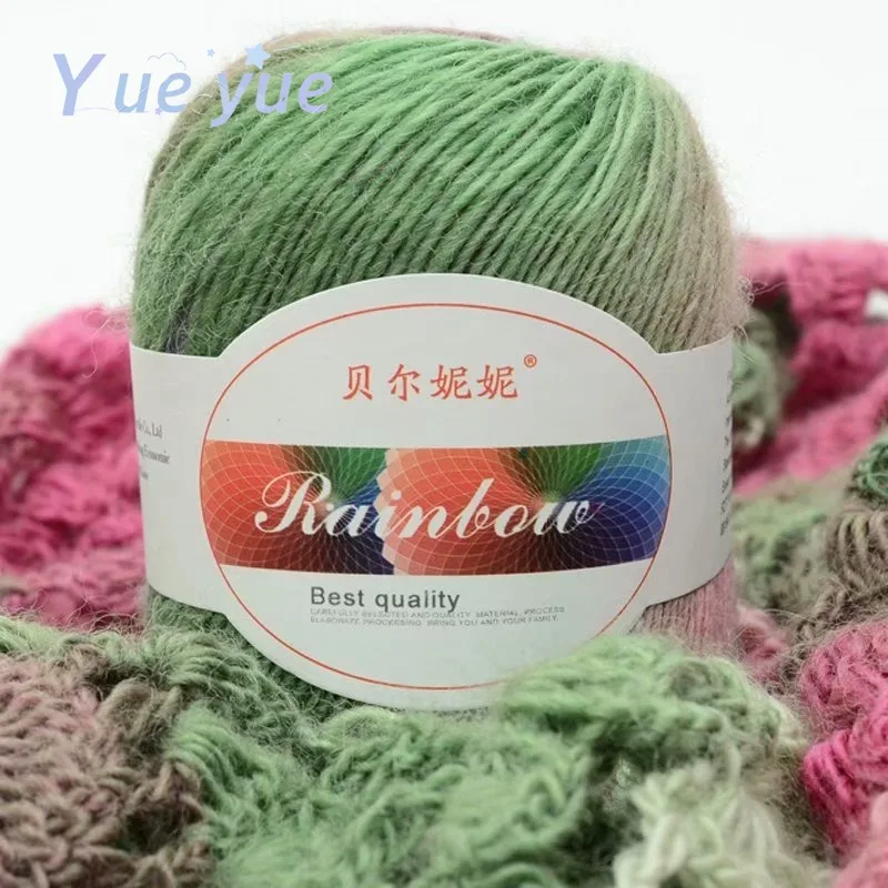 600m Single Strand Dyeing Wool Yarn, Hand Woven Hook Knitting, Rod, Needle Blanket, Scarf, Jacket,